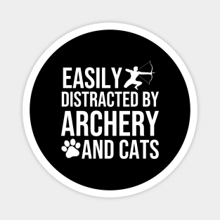 Easily Distracted By Archery And Cats Magnet